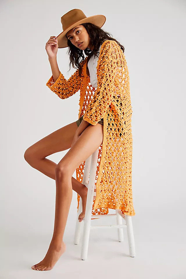 Sunset Crochet Beaded Duster | Free People (Global - UK&FR Excluded)