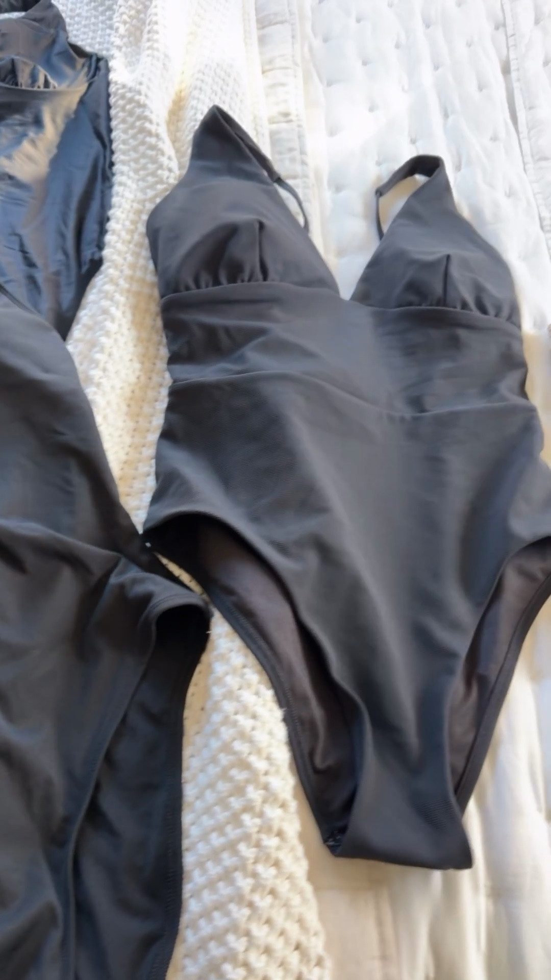 I did a large in each. They are so flattering and full butt coverage. 

#LTKOver40 #LTKTravel