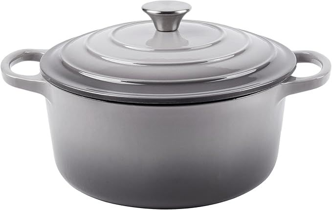 6 Quart Enameled Cast Iron Dutch Oven with Lid - Big Dual Handles - Oven Safe up to 500°F - Clas... | Amazon (US)