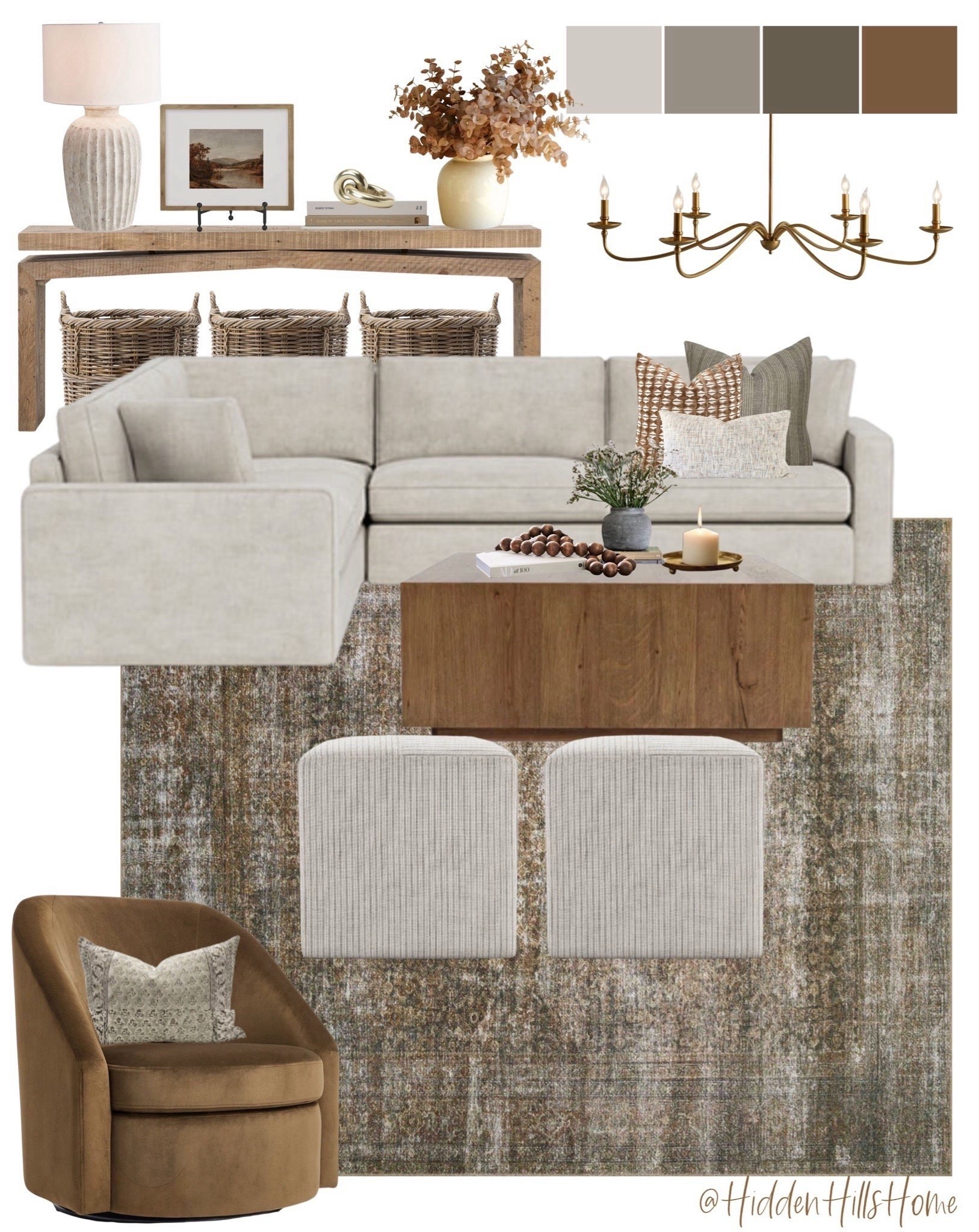 Living room mood board, modern classic living room, sectional sofa, family room #home #decor

#LTKSaleAlert #LTKHome