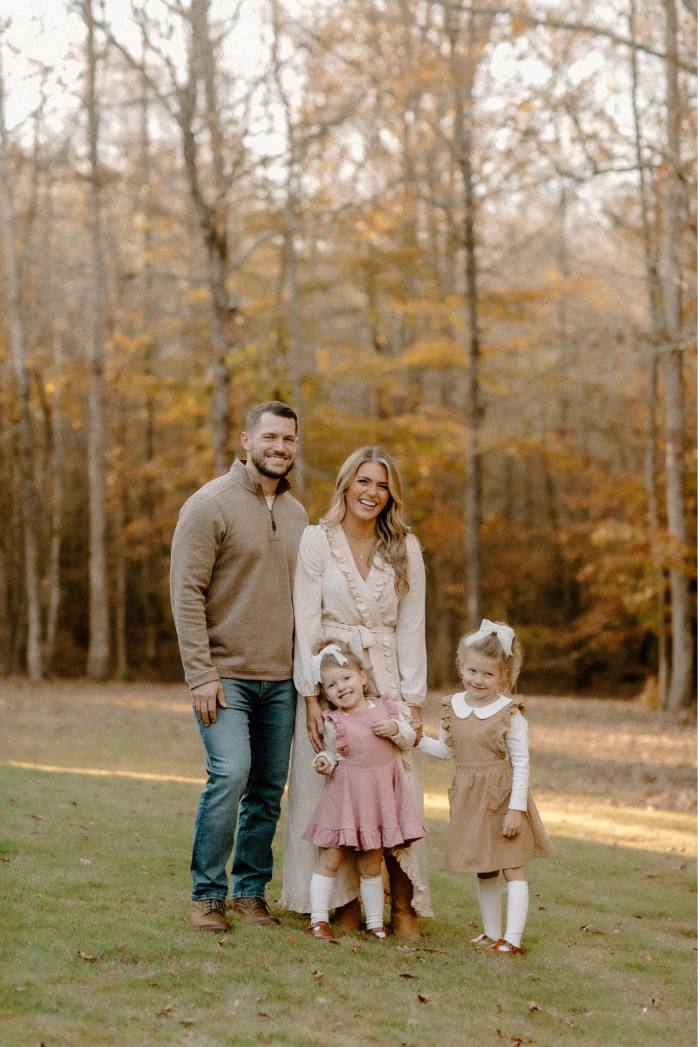 Dress TTS - M & my boots TTS
Girls dresses, tops, & shoes TTS 
Drew’s pullover TTS - L & jeans + shoes TTS 

Our little fam. 🫶🏼 Seriously going to cherish these forever & will be framing them all in our home. Will be sharing the indoor pics we took soon, but had to share these. 😍 Linking all of our outfits for y’all on the @shop.ltk app! 

#LTKfamily #LTKkids #LTKHoliday