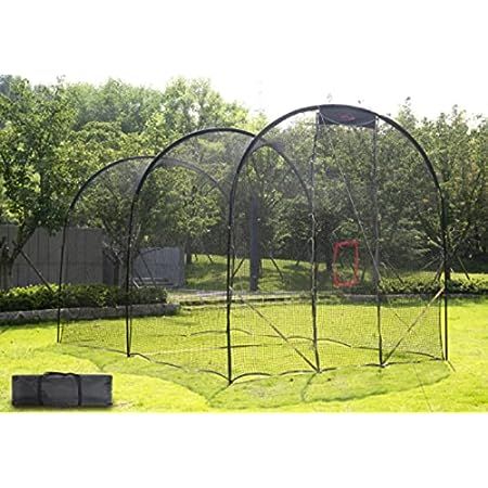 Holymus Pro 20FT Baseball Batting Cage Net and Frame, Baseball & Softball Hitting Cage Netting for P | Amazon (US)