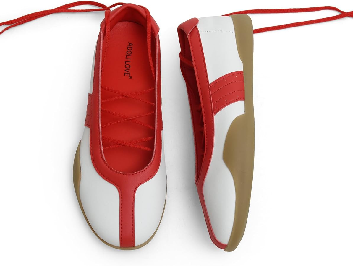 Women’s Sneaker Flats Lace Up Mary Jane Style Tennis Shoes Comfortable Ballet Inspired Casual S... | Amazon (US)