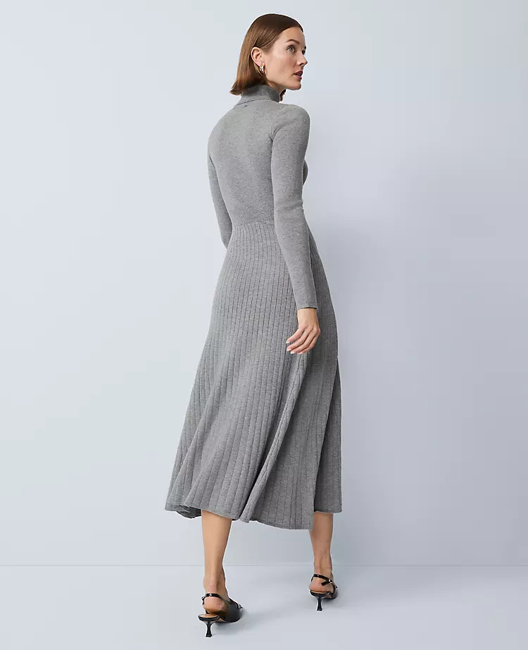 Ribbed Turtleneck Sweater Dress | Ann Taylor
