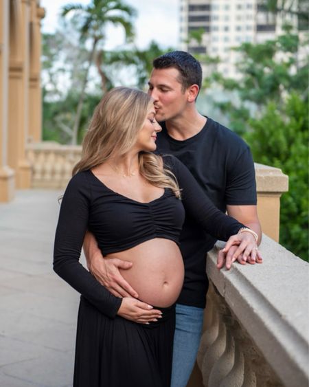 Maternity shoot outfit
Free People two piece set: long sleeve crop top and skirt set on sale in black and pink paired with mama necklace and mom bracelet set also on sale now. 

#LTKmens #LTKsalealert #LTKbump