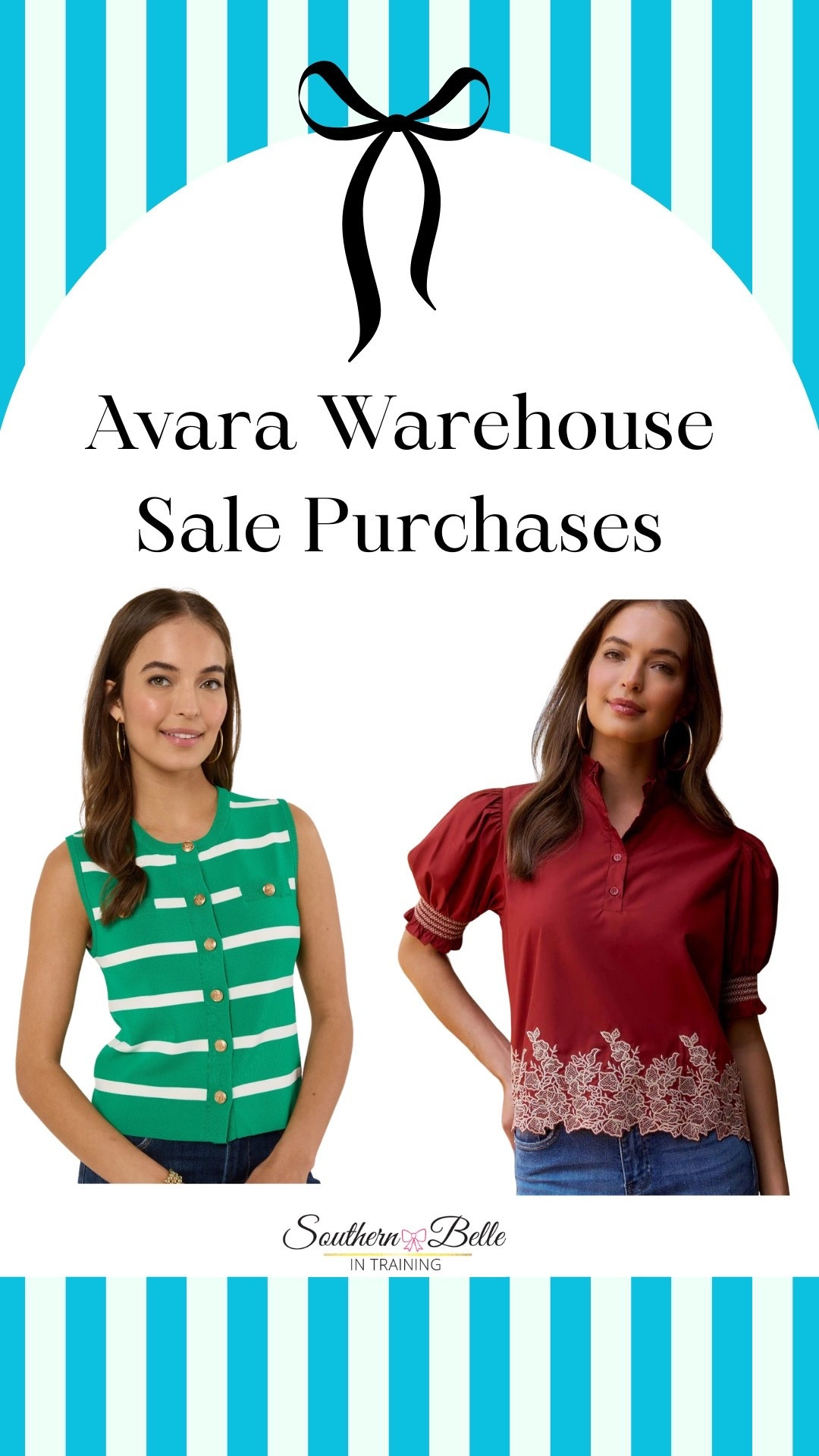 My Avara Warehouse Sale purchases!! Two adorable blouses for under $20 each! 

#LTKSaleAlert