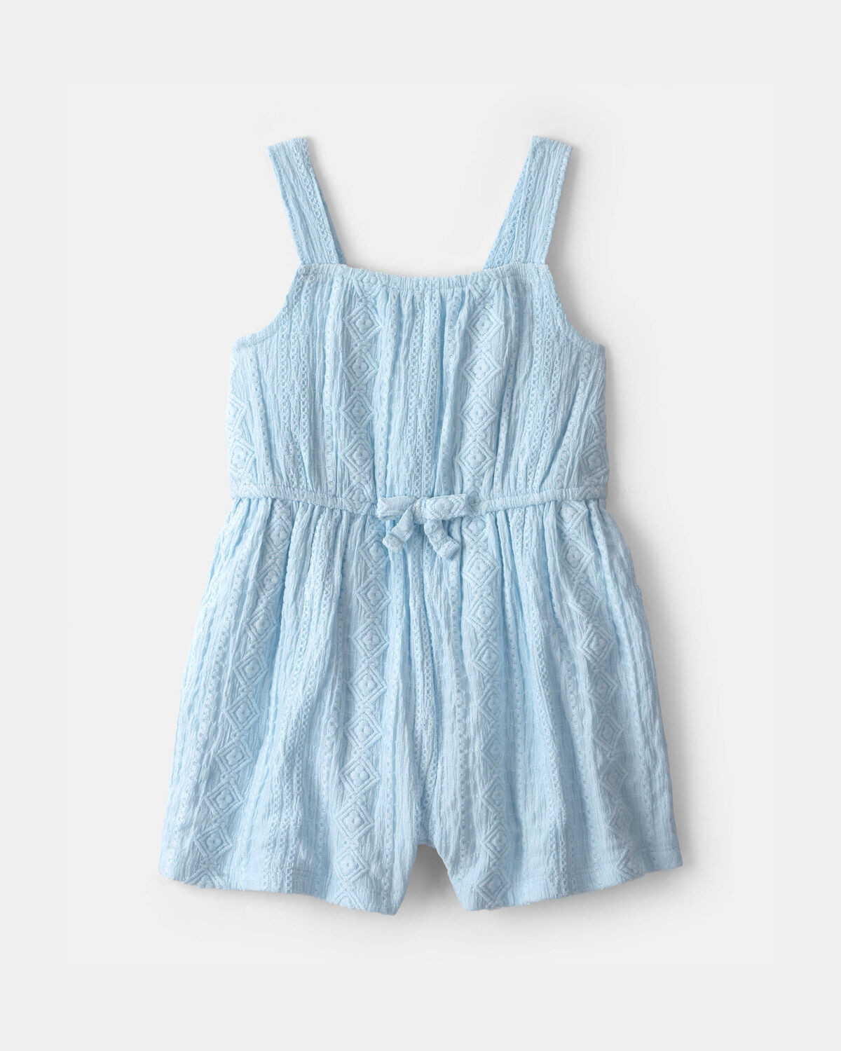 Baby Girl Textured Romper - Blue | Carter's | Carter's Inc