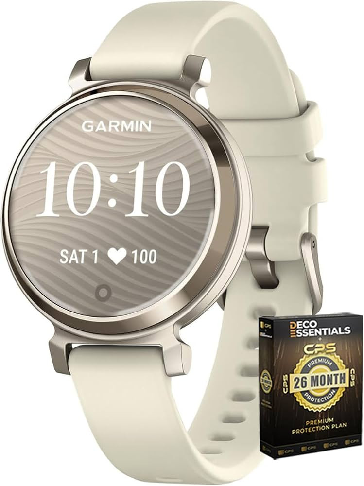 Garmin 010-02839-00 Lily 2 Smartwatch Cream Gold with Coconut Silicone Band Bundle with Deco Esse... | Amazon (US)
