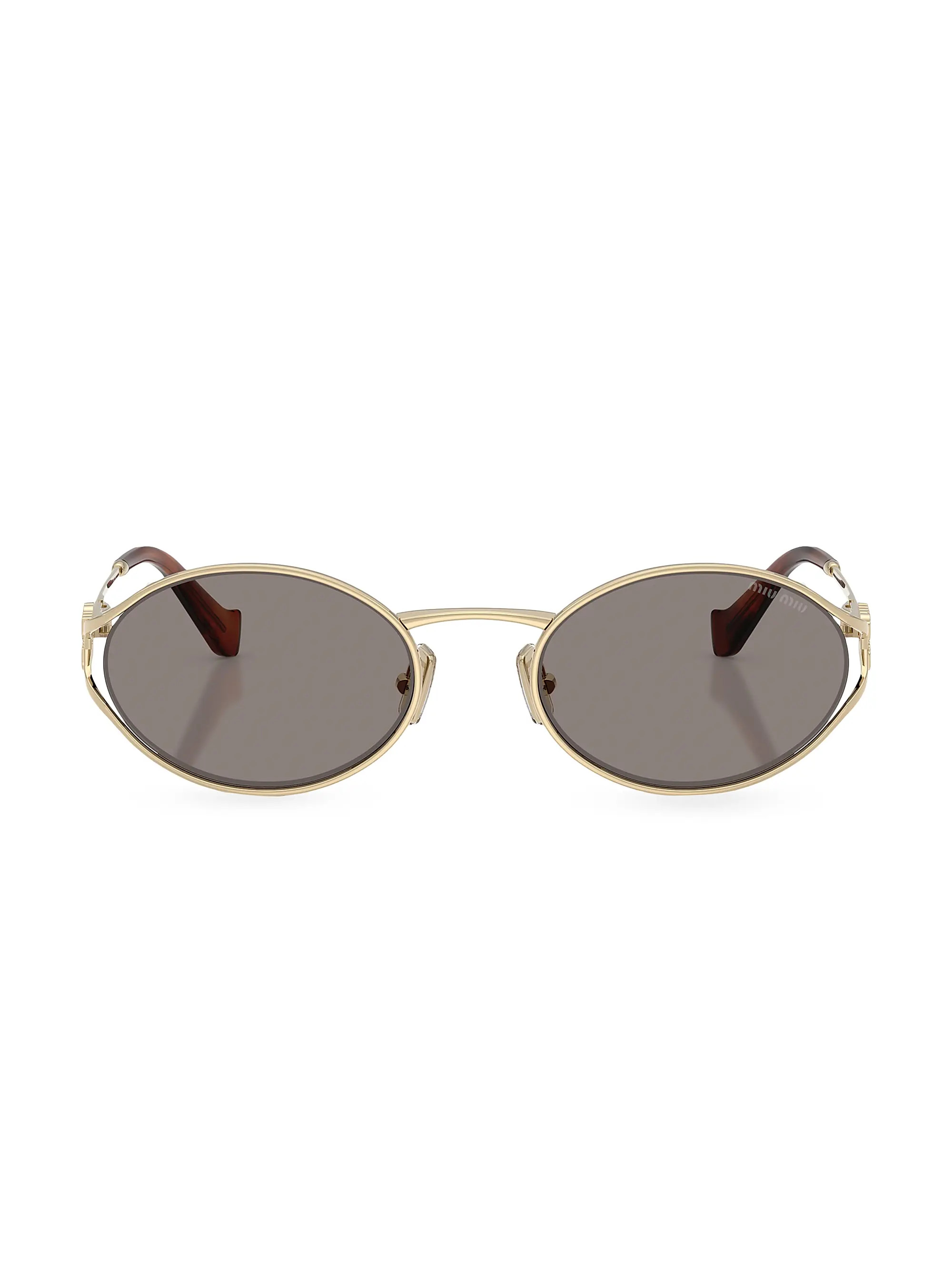 Miu Miu 54MM Metal Round Sunglasses | Saks Fifth Avenue | Saks Fifth Avenue