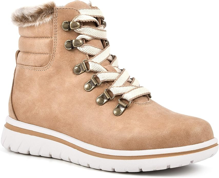 CLIFFS BY WHITE MOUNTAIN Shoes Hallett Women's Casual Hiker Style Bootie | Amazon (US)