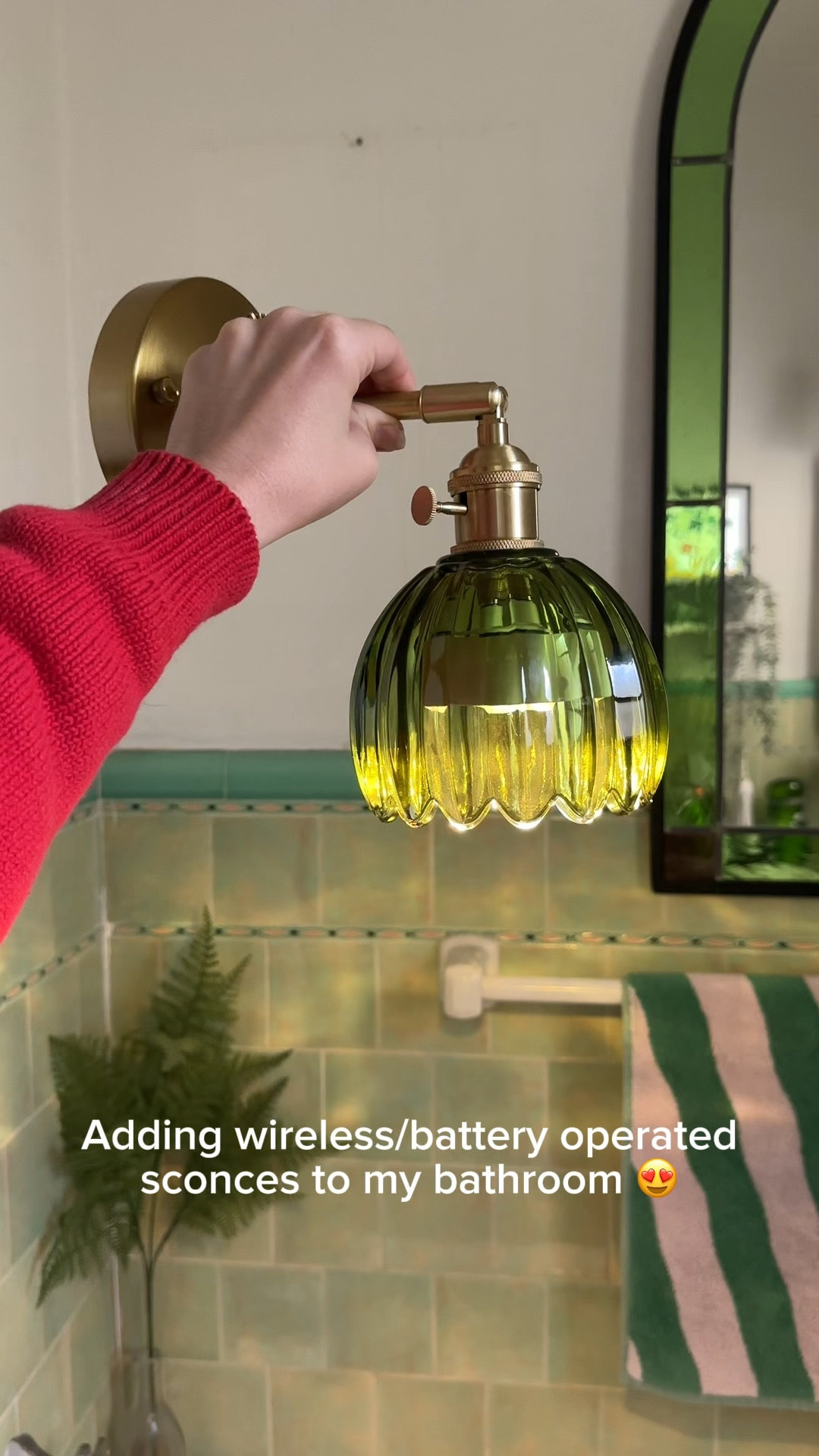 Wireless sconces for our minimal outlet apartment! 

#LTKHome