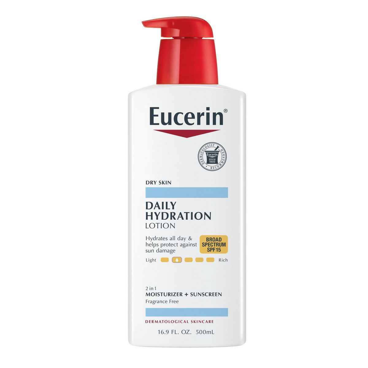 Eucerin Daily Hydration Broad Spectrum SPF 15 Body Lotion Unscented - 16.9 fl oz | Target