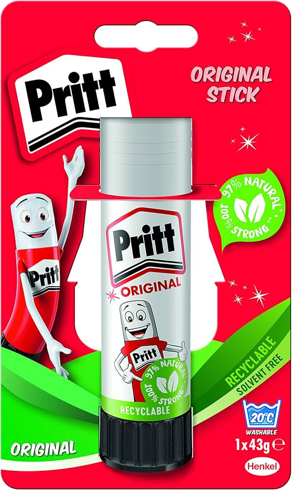 Pritt Glue Stick, Safe & Child-Friendly Craft Glue for Arts & Crafts Activities, Strong-Hold adhe... | Amazon (UK)
