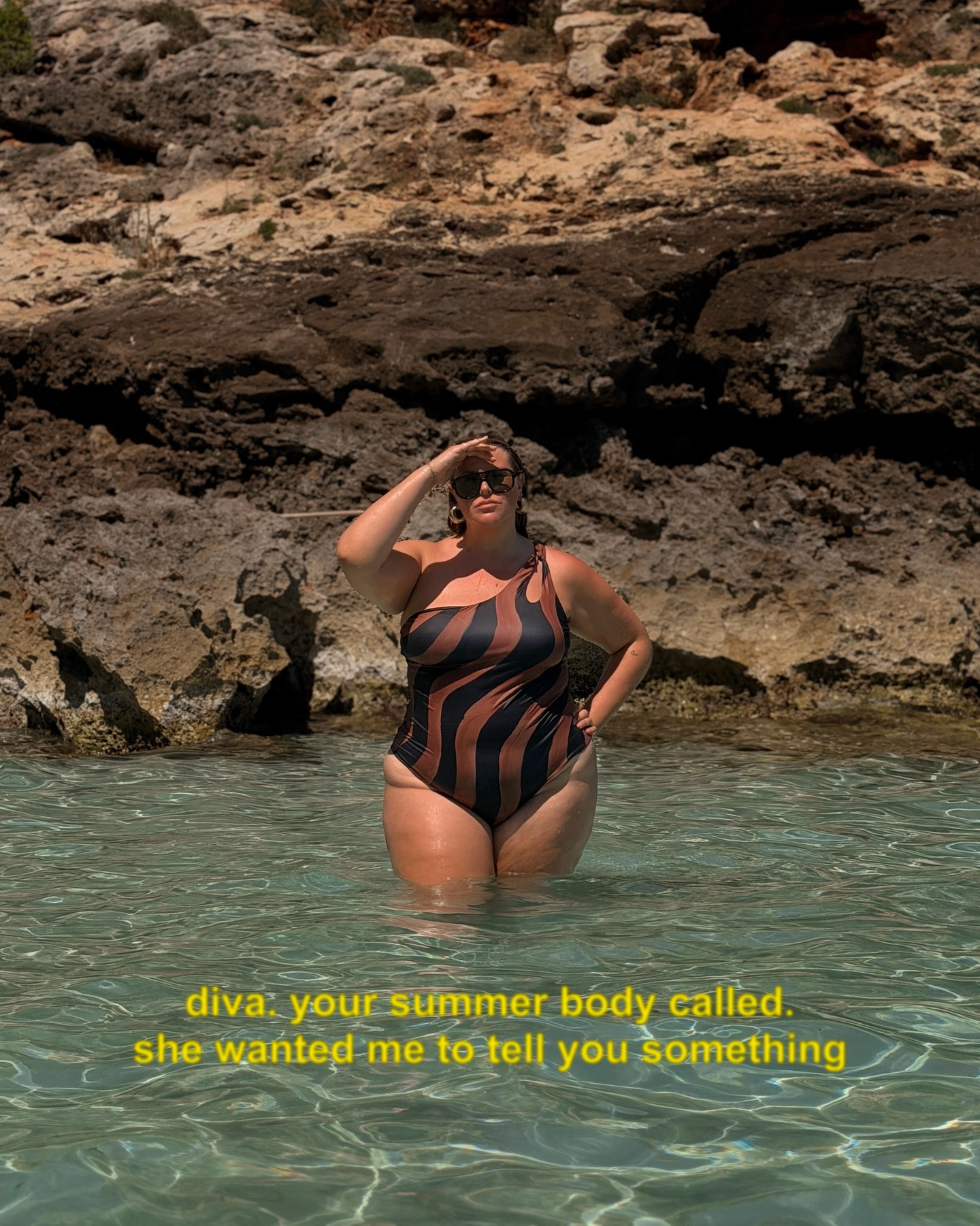 ring ring it’s for you, body tea on the shell phone 📞 🐚 

Love this wavy one piece SIZE DOWN

#LTKSwim #LTKPlusSize #LTKMidsize