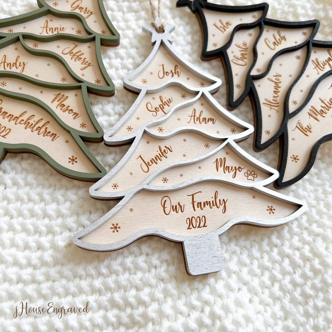 Our Family / Grand Children Christmas Ornament Personalized - Etsy | Etsy (US)