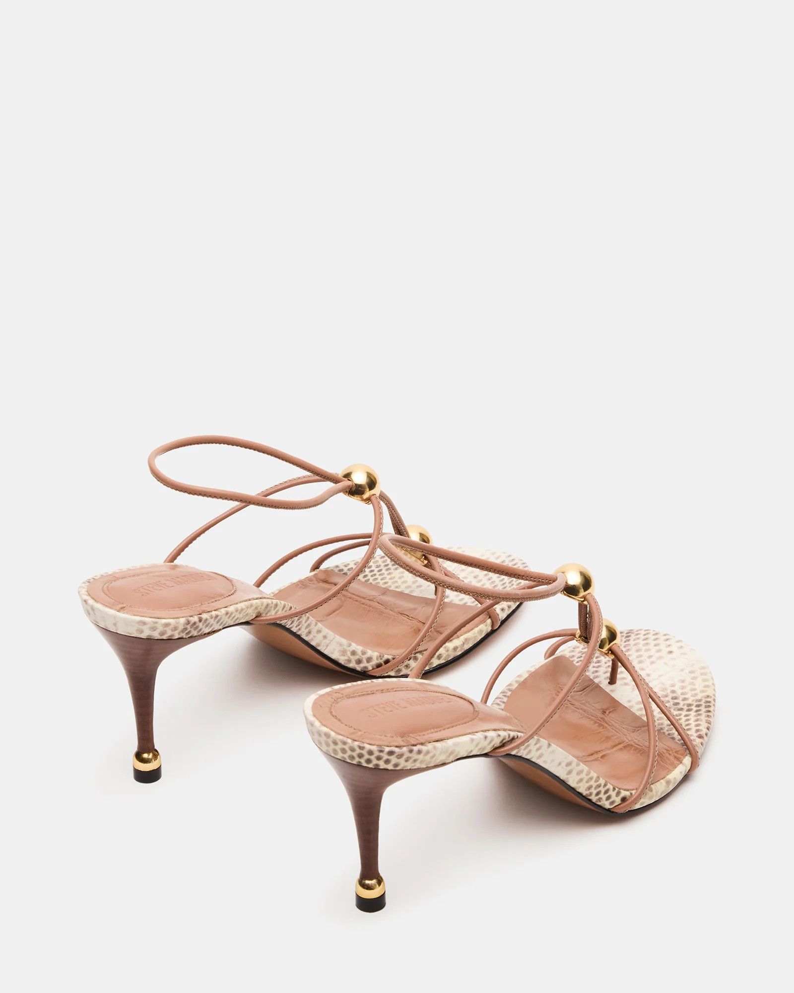 RAMOS Natural Snake Strappy Stiletto Women's Heel | Steve Madden (US)
