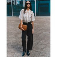 M&S Sheer Collared Utility Shirt Ivory | Marks & Spencer (UK)