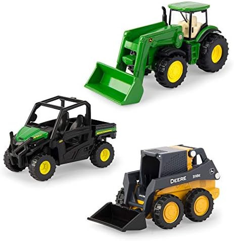 ERTL 3" Iron 3 Pack of John Deere Die-Cast Replicas - Tractor, Gator and Skid Steer Toys , Green | Amazon (US)