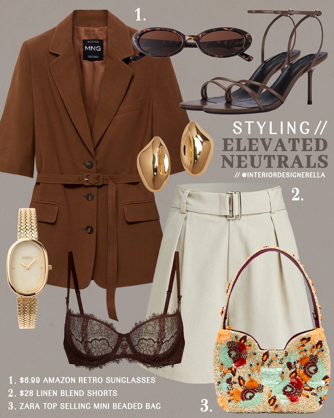 Styling elevated neutrals 🤎 $6.99 Amazon retro sunglasses + $28 linen blend shorts!✨ Share this post with a friend!!🤗 Click on the “Neutral Looks” collection on my LTK to shop this post and more!🤗 Have an amazing day!! Xo!!

#LTKFindsUnder100 #LTKFindsUnder50 #LTKStyleTip