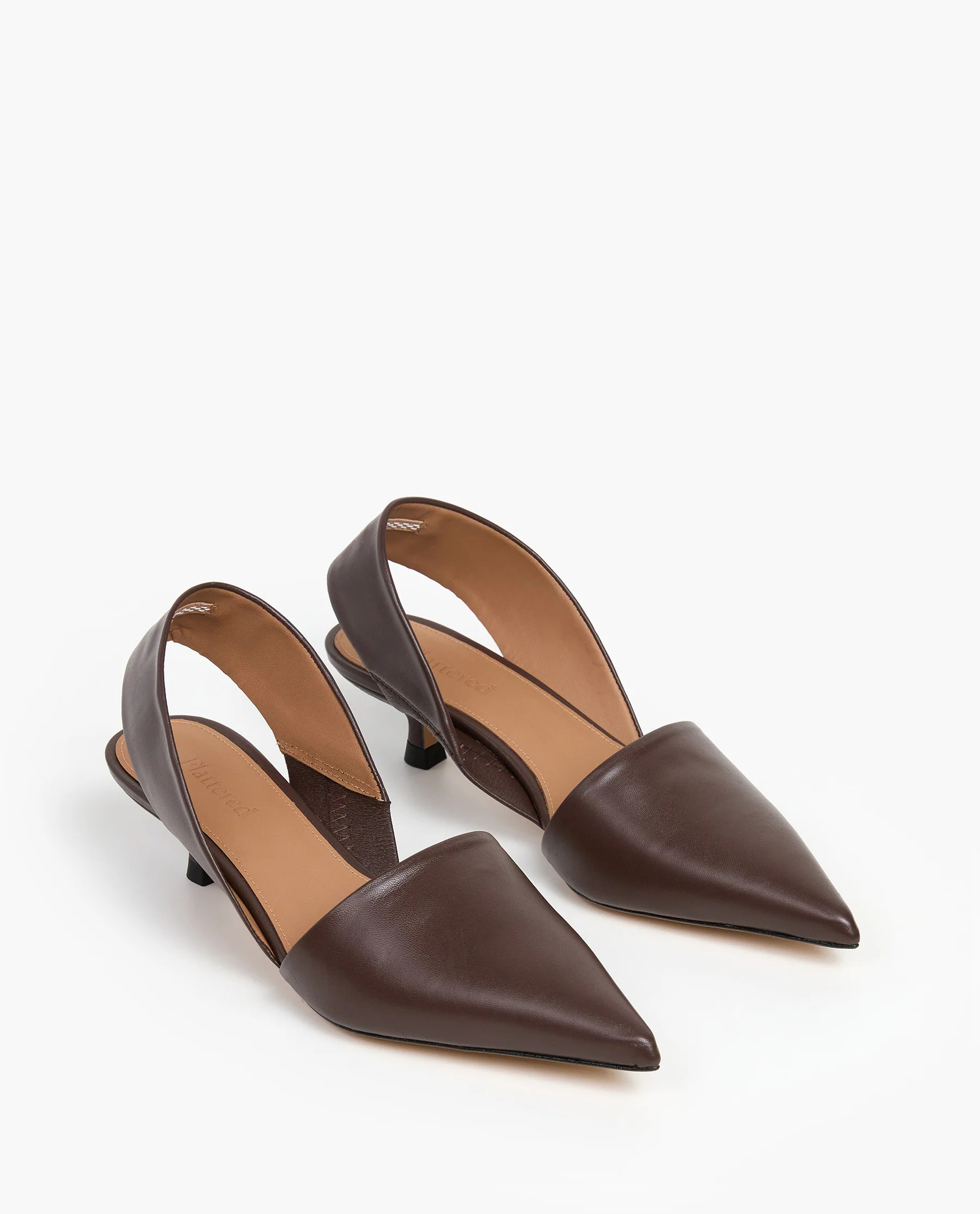Ninni Leather Chocolate Heel | Flattered