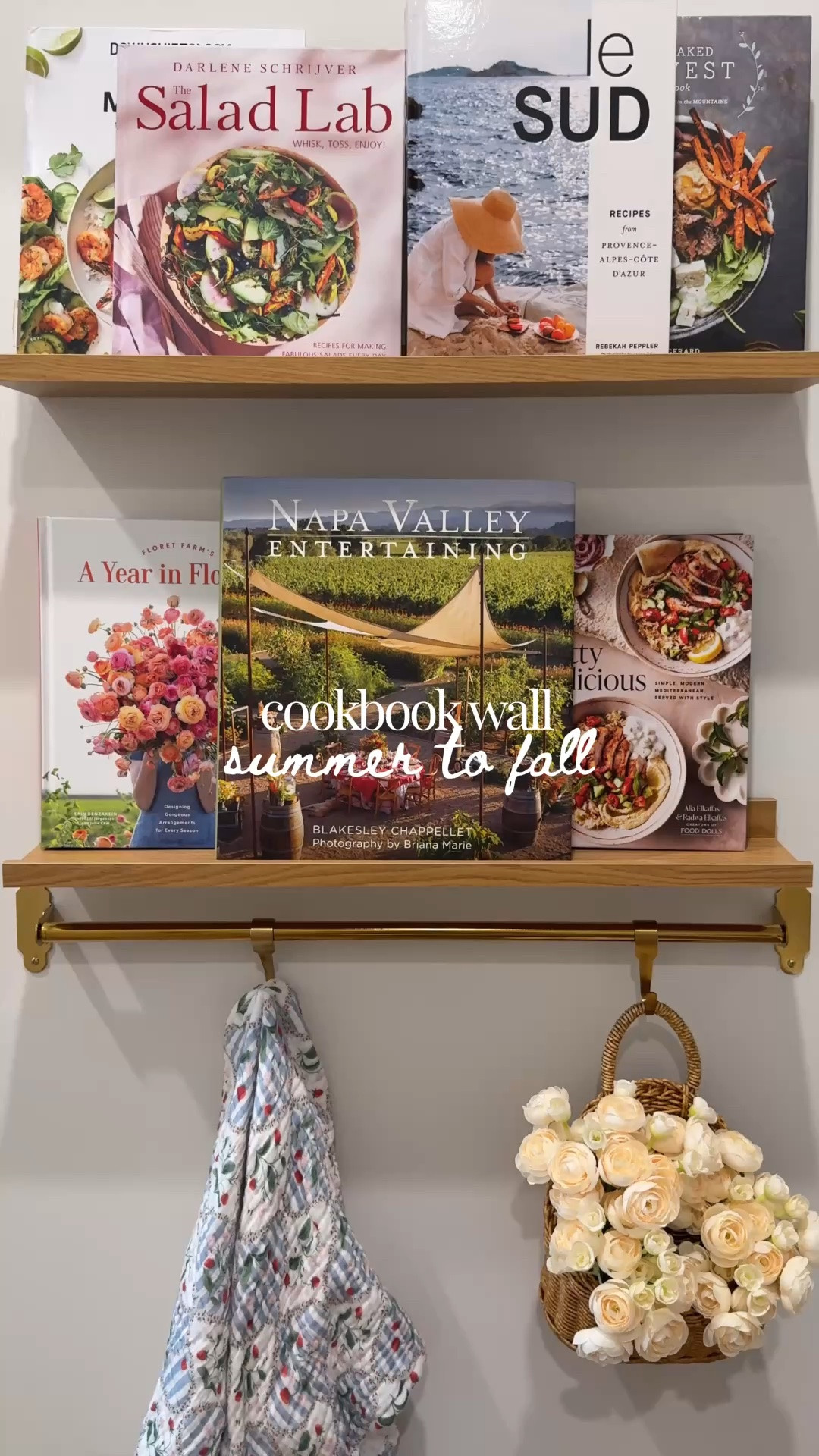 My fall cookbook wall is complete! I love this little corner of my kitchen, it’s so fun to change up every season! Shelves and gold hanging rod are Amazon!

Home decor, fall decor, cozy

#LTKHome