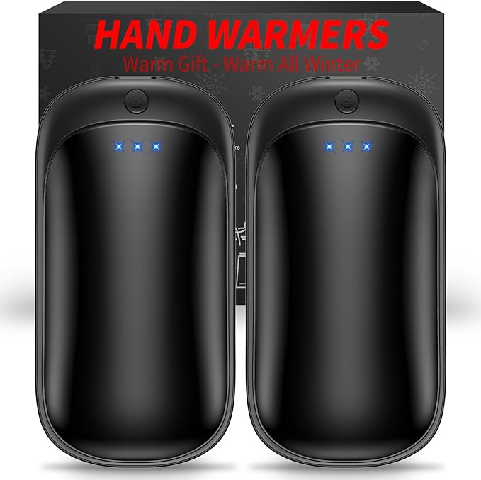 2 Pack Hand Warmers Rechargeable, Portable Electric Hand Warmers Reusable, USB 2 in 1 Handwarmers... | Amazon (US)