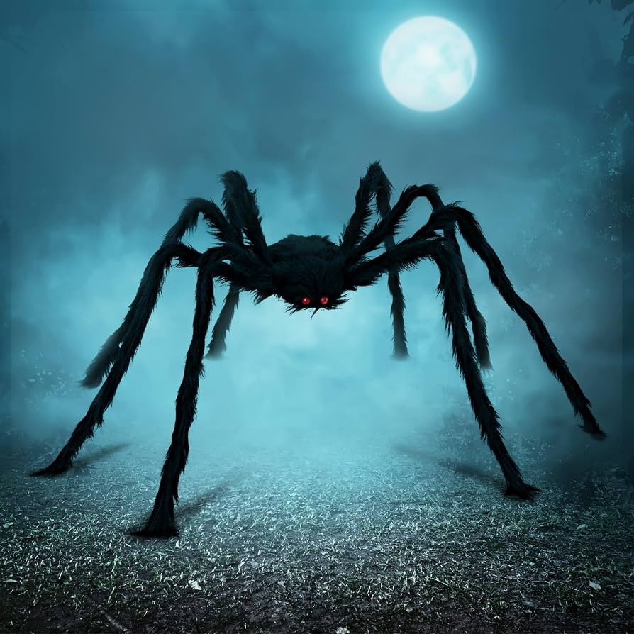 JOYIN Halloween Outdoor Decorations Giant Spider, 5 Ft Large Spider for Yard Lawn Garden Patio Sc... | Amazon (US)