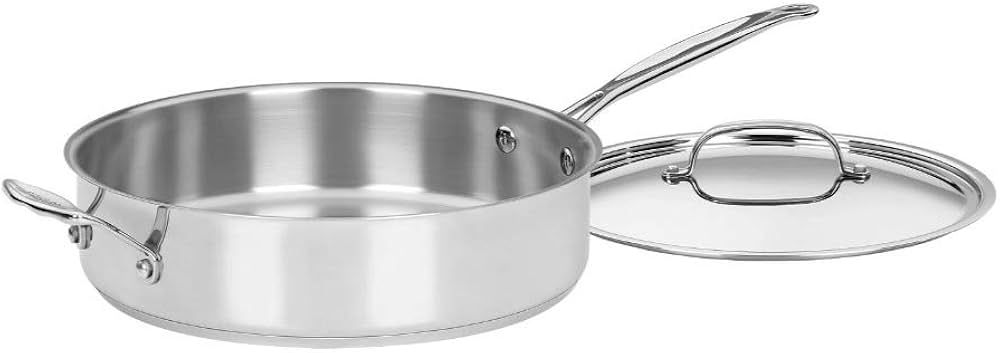 Cuisinart Stainless Steel, 5.5 Quart Sauté Pan w/ Cover, Helper Handle, Chef's Classic, 733-30H | Amazon (US)