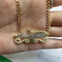 Pretty Custom Double Plate Name Necklace, Personalized Nameplate Heart Necklace, Girl Necklace Cuban Chain | Etsy (US)