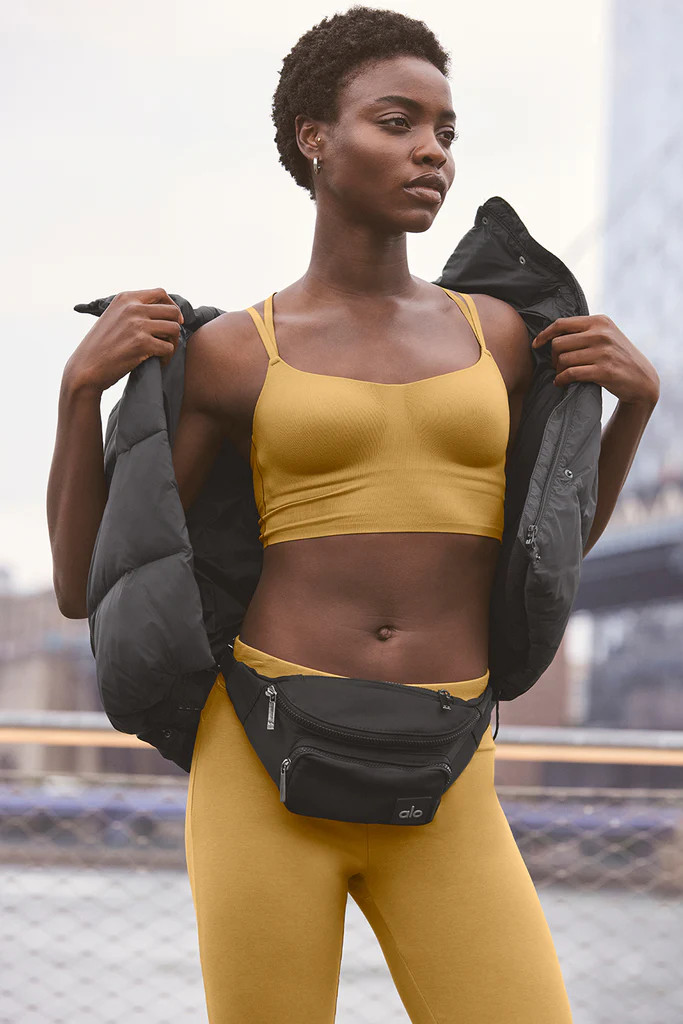 Alosoft Molded Fantasy Bra - Golden Olive Branch | Alo Yoga (US)