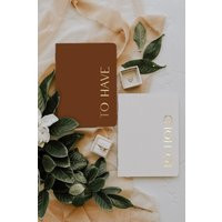 Vow Books Perfect For Your Wedding Vow Renewal, Boho Books, Gold Foil, Set Of 2 Him Or Her, His Her Book | Etsy (US)