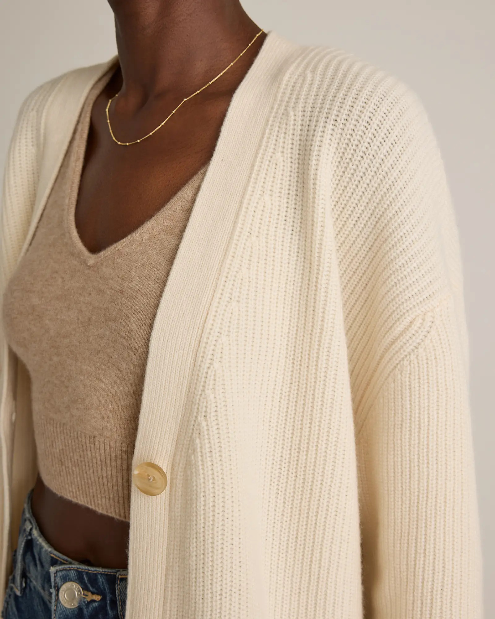 Mongolian Cashmere Oversized Boyfriend Cardigan Sweater | Quince