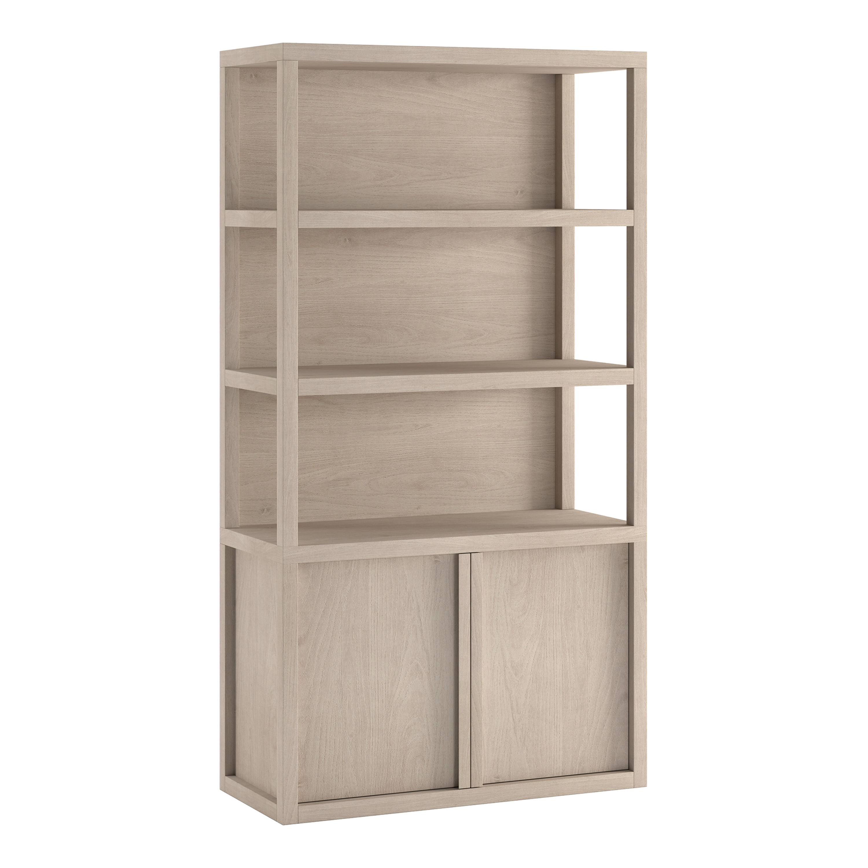 Mono Tall Wood Bookshelf with Cabinet | World Market