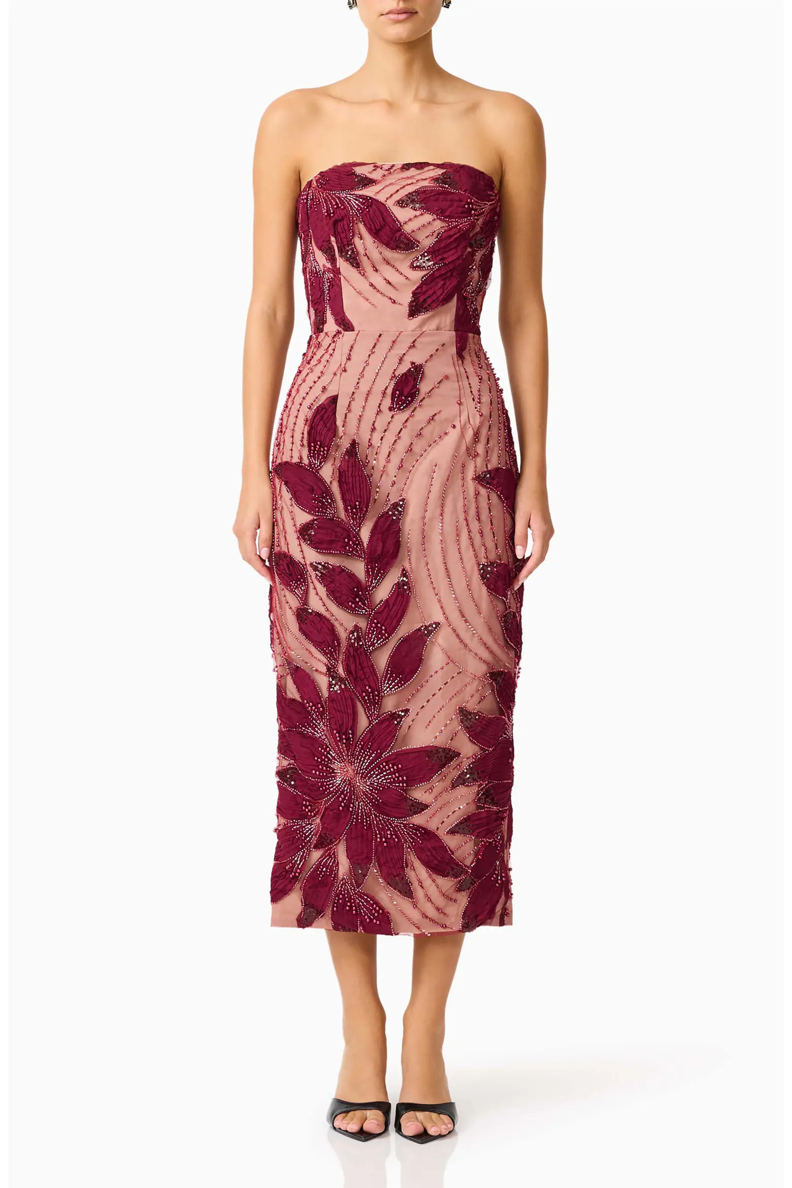Elliatt Elisa Strapless Column Midi Dress (Women) | Nordstrom | Nordstrom