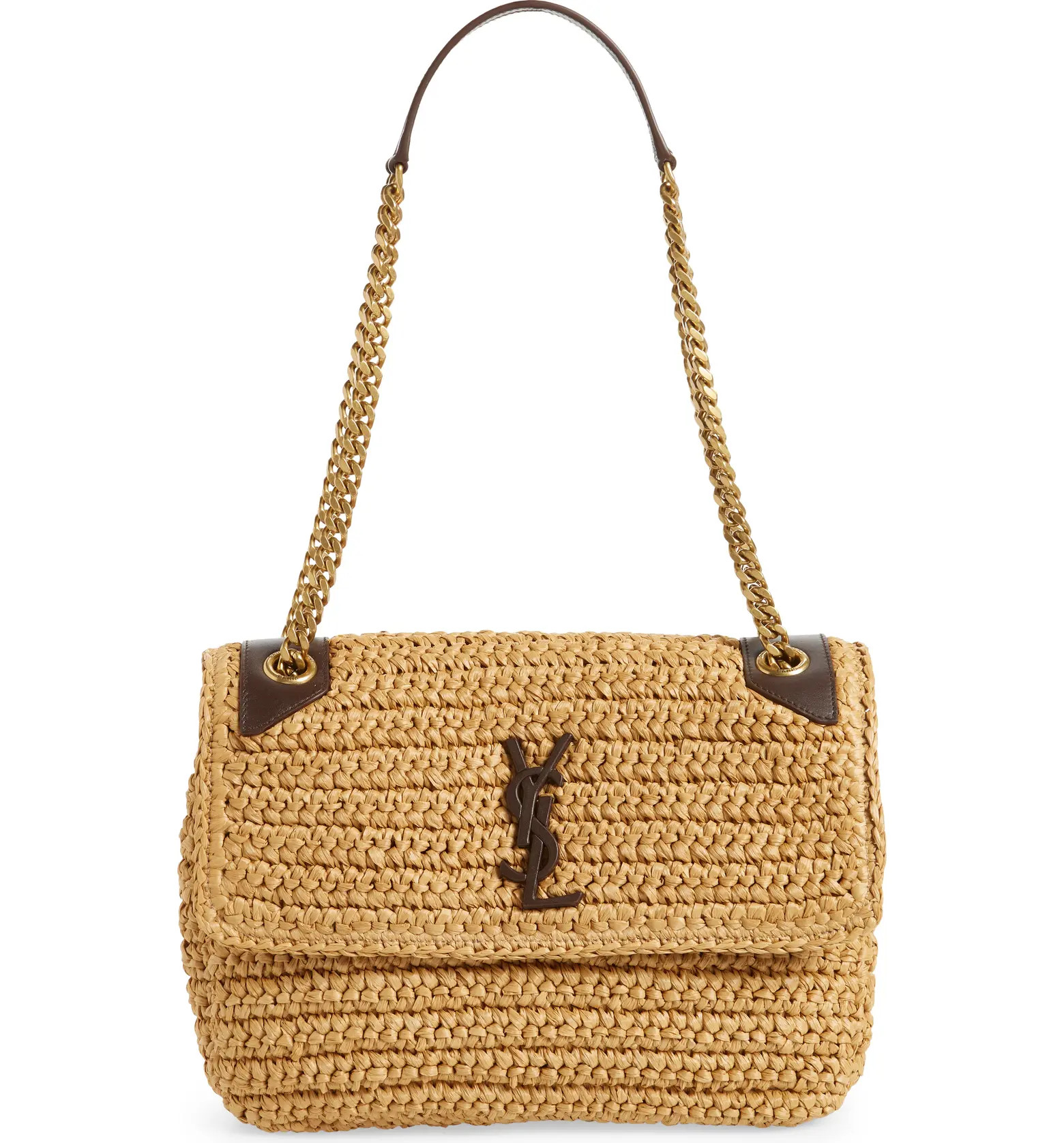 Medium Niki Raffia Shoulder Bag | Nordstrom