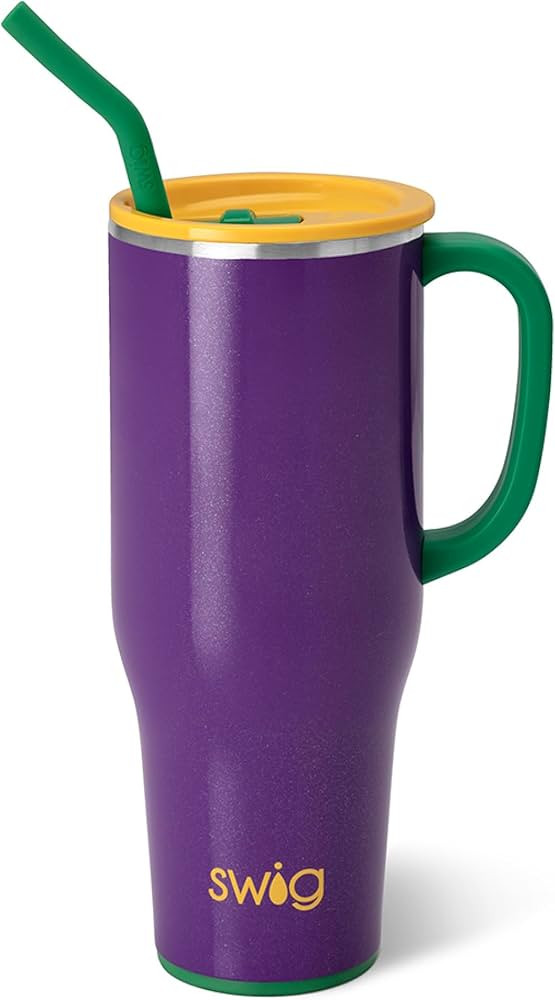 Swig Life 40oz Mega Mug, 40 oz Tumbler with Handle and Straw, Cup Holder Friendly, Dishwasher Saf... | Amazon (US)
