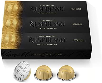 Nespresso Capsules VertuoLine, Vanilla Custard Pie, Mild Roast Coffee, 10 Count (Pack of 3), Brew... | Amazon (US)