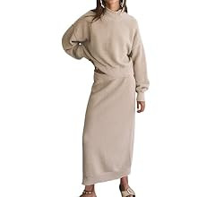 FACDIBY Women's 2 Piece Sweater Skirt Set Casual Long Sleeve Turtle Neck Sweater Pencil Skirt Out... | Amazon (US)