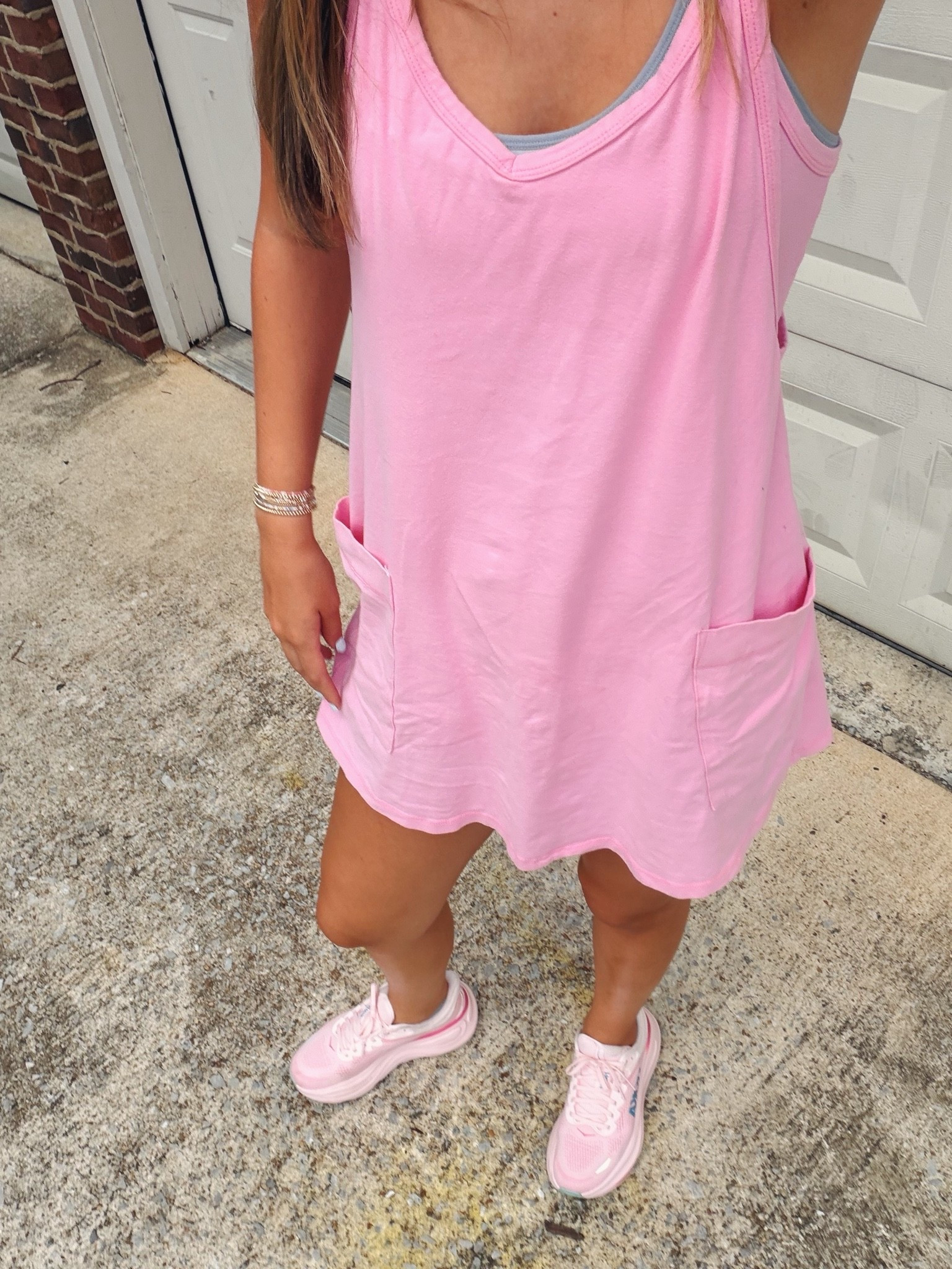 My fun pink outfit for work today 🤭
