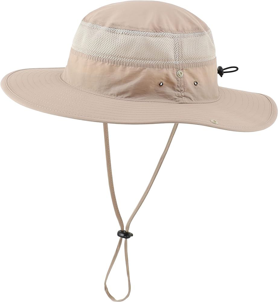 Connectyle Outdoor Mesh Sun Hat Wide Brim UV Sun Protection Hat Fishing Hiking Hat | Amazon (US)