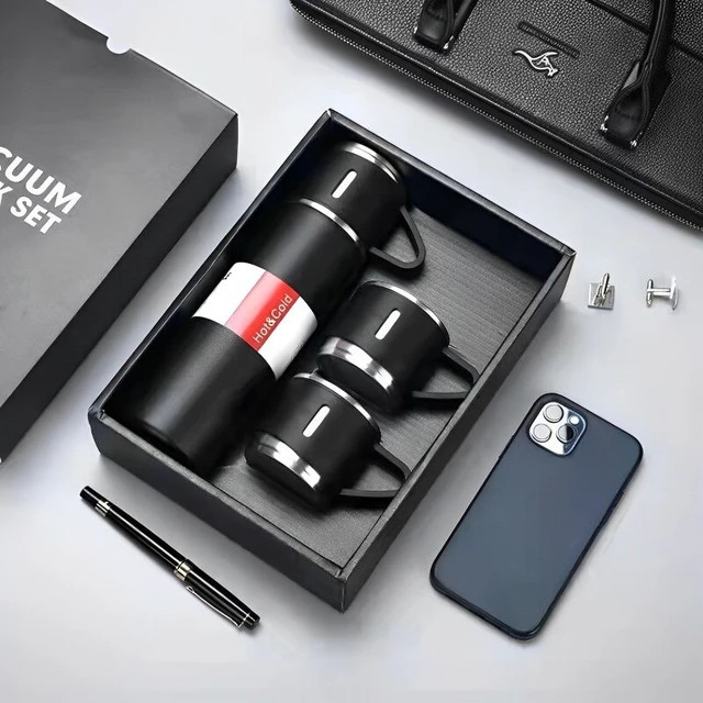 Aço inoxidável isolado Thermos Cup Frasco de vácuo de grande capacidade Garrafa de água de vi... | Aliexpress BR (BR)