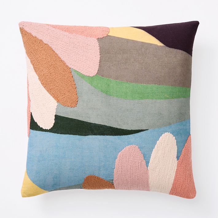 Crewel Banana Leaves Pillow Cover | West Elm (US)