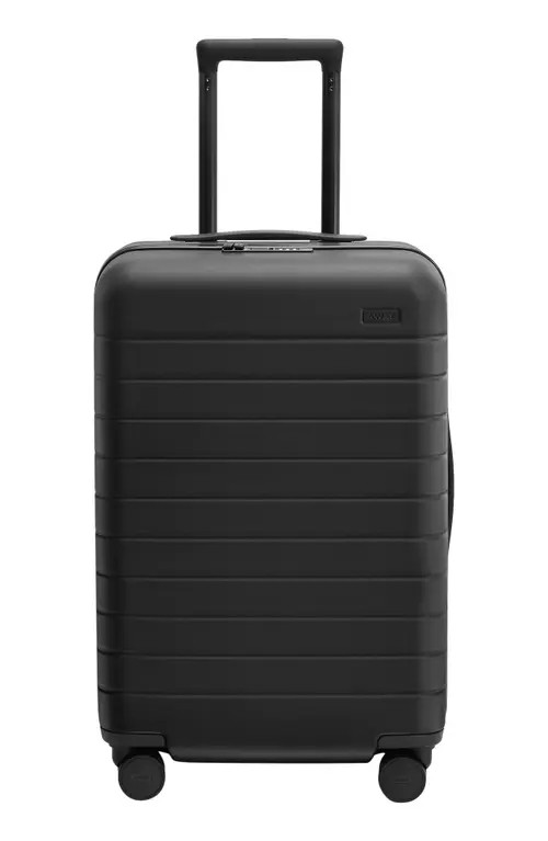 Away The Bigger Carry-On Flex Suitcase in Jet Black at Nordstrom | Nordstrom