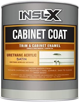 INSL-X CC550109A-44 Cabinet Coat Enamel, Satin Sheen Interior Paint, 32 Fl Oz (Pack of 1), White | Amazon (US)