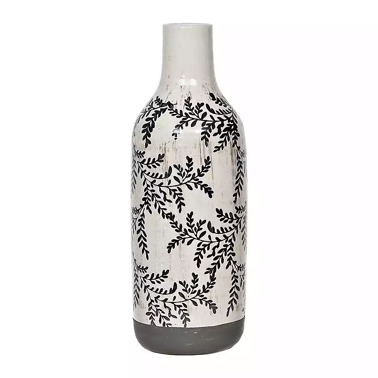 Vine Print Ceramic Vase | Kirkland's Home