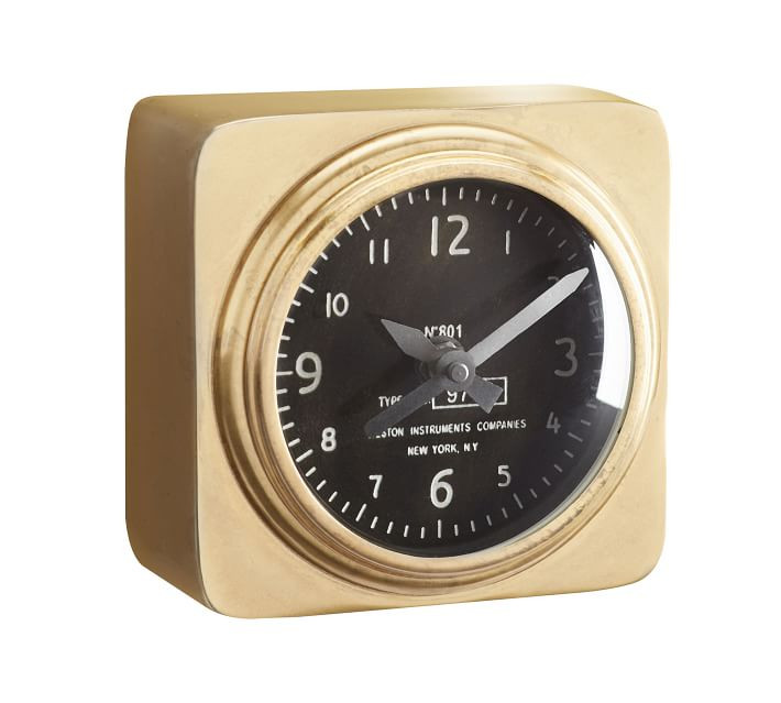 Aviator Desktop Clock | Pottery Barn (US)