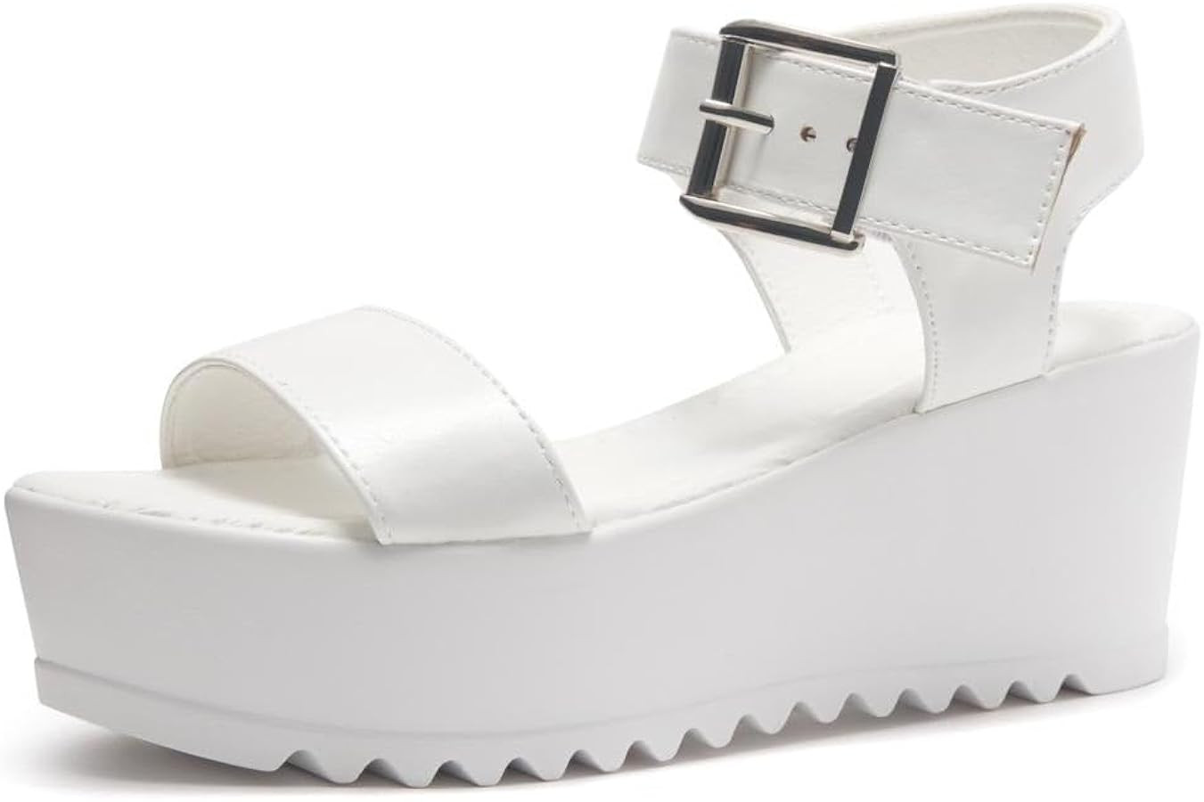 Herstyle Carita Womens Platform Sandals Open Toe Ankle Strap Flatform Wedge Casual Sandal Black W... | Amazon (US)