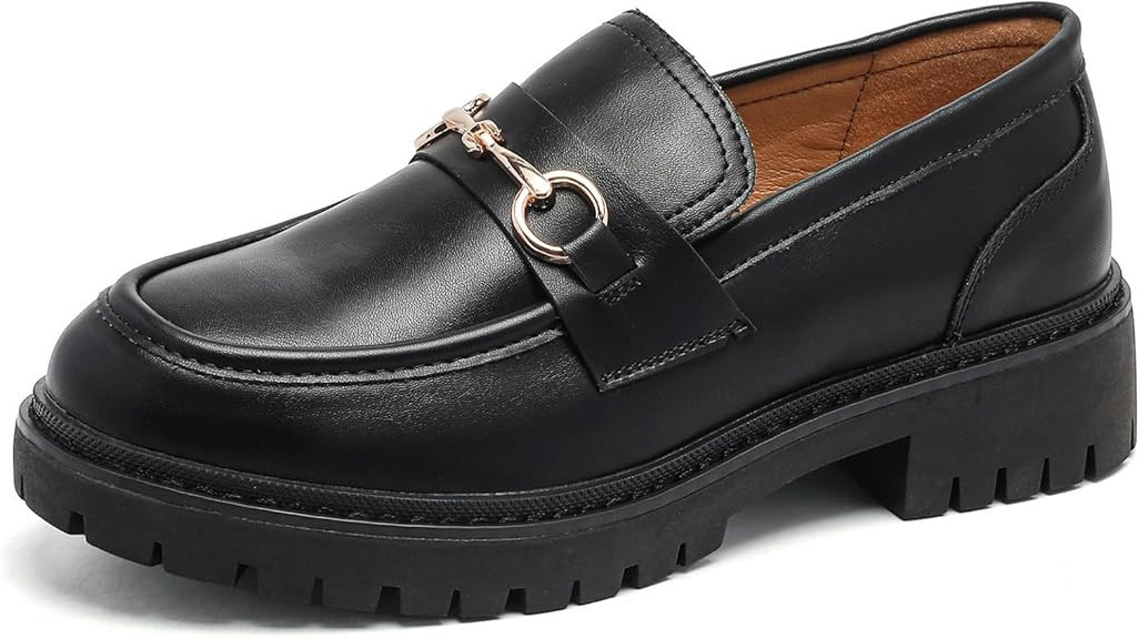 Round Toe Chunky Loafers Women Platform Loafers for Women | Amazon (US)