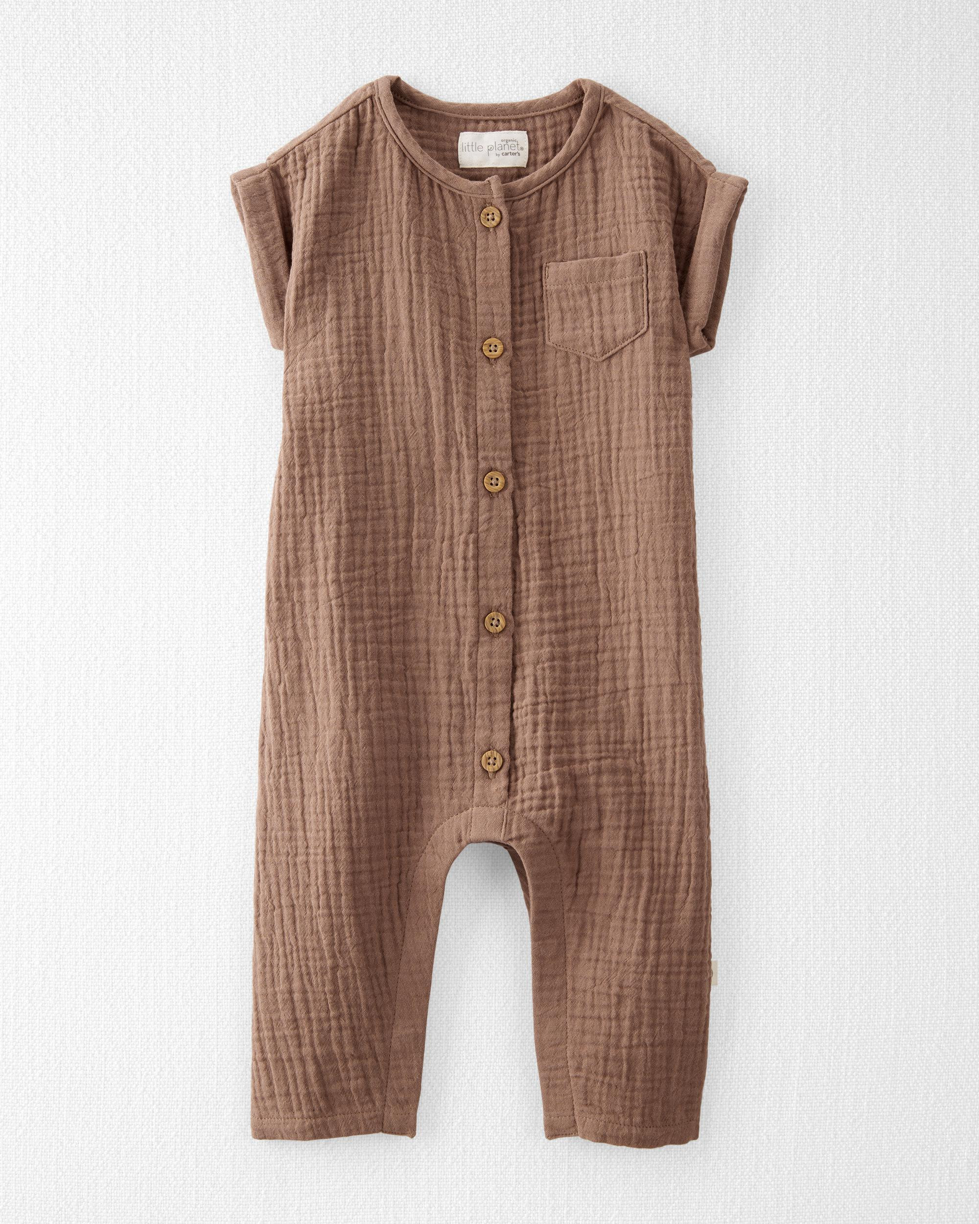 Baby Organic Cotton Gauze Jumpsuit | Carter's
