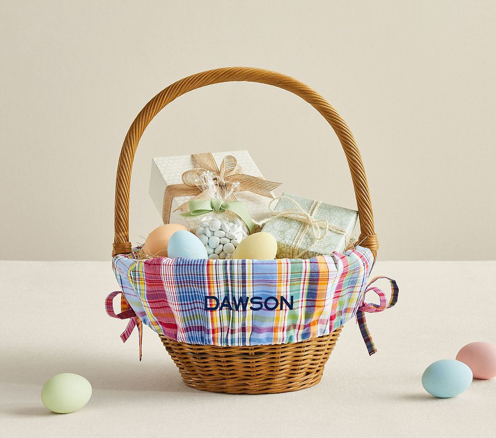 Bridgeport Plaid Easter Basket Liner, Small | Pottery Barn Kids